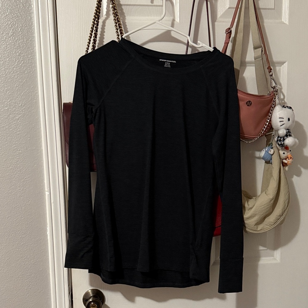 Women's Grey Long Sleeve Top workout quick dry